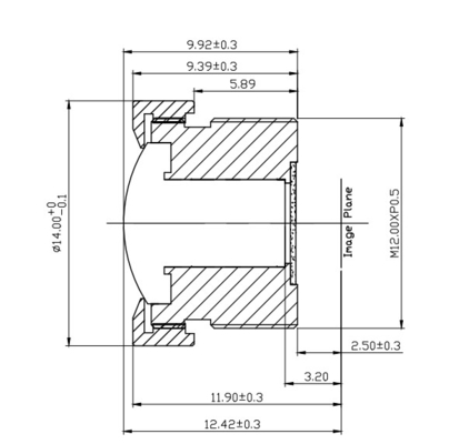 1.7±5% mm EFL Objetivo da câmara do veículo com qualidade de imagem de 1.3MP/2MP FBL/FFL 2.0