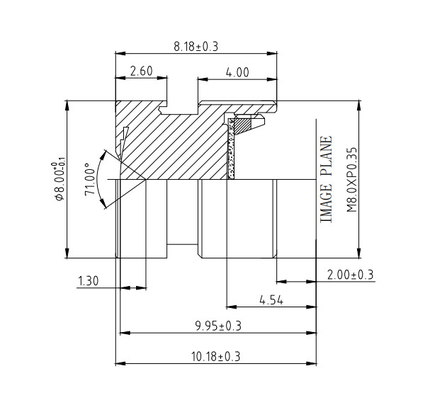 Sistema de alarme de segurança de lentes de automóveis autônomos DMS com tamanho do sensor de 1/2.9 &quot;e EFL5.1mm F2.4 Lente