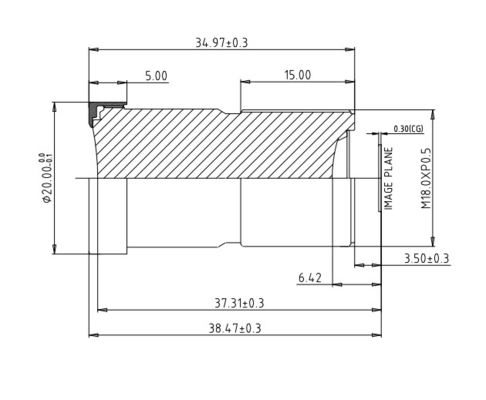 SC2210 EFL9.3mm Sistema de monitorização da fadiga do condutor Lentes para segurança e proteção na indústria óptica
