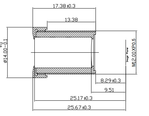 1/3&quot; impermeável lente F2.0 12mm de HFOV com imagens claras